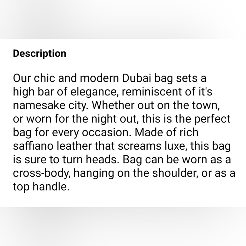Silver & Riley Crossbody Dubai and Lady Leather Bag - Picture 2 of 16